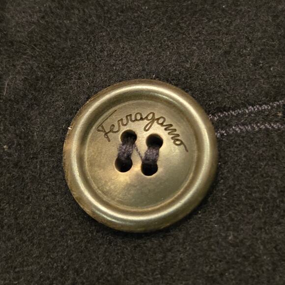 Salvatore Ferragamo Reversible Coat No Size Tag Gray/Black Made in Italy *read* - Picture 4 of 14